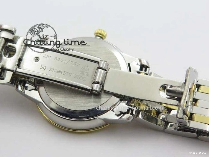 0111 De Ville 27mm SS YG Ladies MK 1:1 Best Edition White MOP Dial On SS Bracelet Ronda Quartz Sophisticated 8192